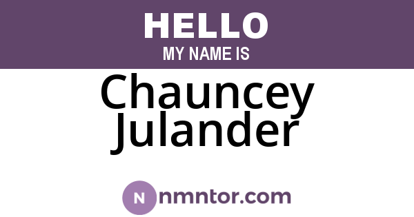 Chauncey Julander