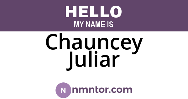 Chauncey Juliar