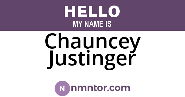 Chauncey Justinger
