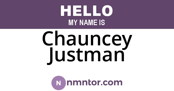 Chauncey Justman