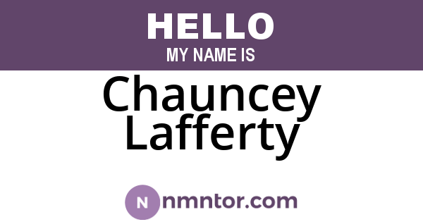 Chauncey Lafferty