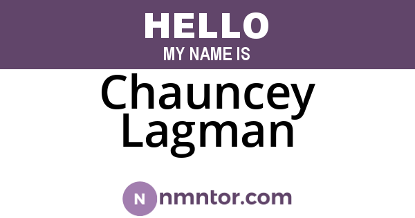 Chauncey Lagman