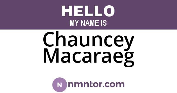 Chauncey Macaraeg