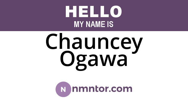 Chauncey Ogawa