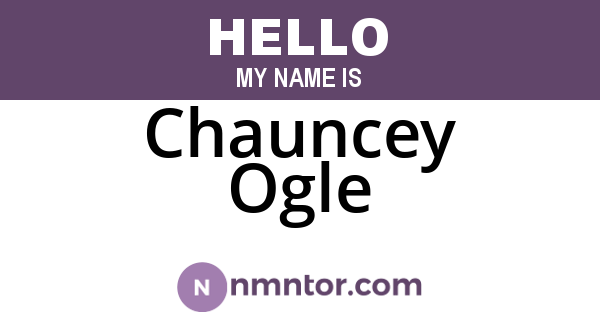 Chauncey Ogle