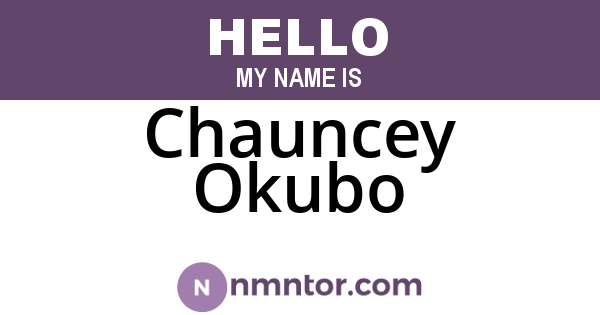 Chauncey Okubo