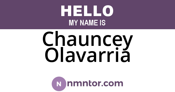 Chauncey Olavarria