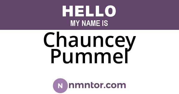 Chauncey Pummel