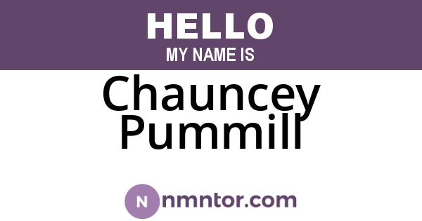 Chauncey Pummill