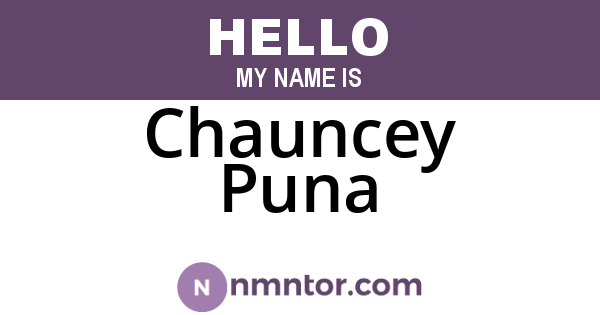Chauncey Puna