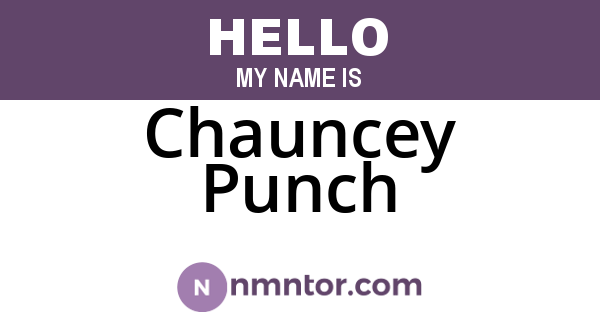 Chauncey Punch