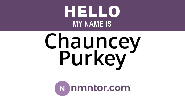 Chauncey Purkey
