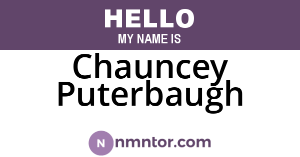 Chauncey Puterbaugh
