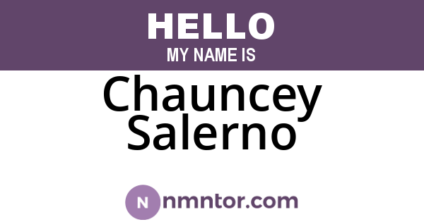 Chauncey Salerno