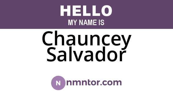Chauncey Salvador