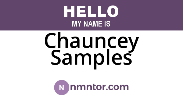 Chauncey Samples