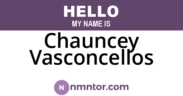 Chauncey Vasconcellos