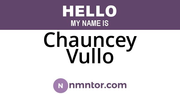 Chauncey Vullo