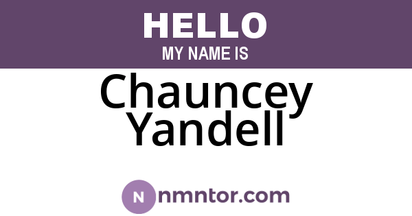 Chauncey Yandell