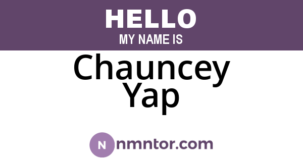 Chauncey Yap