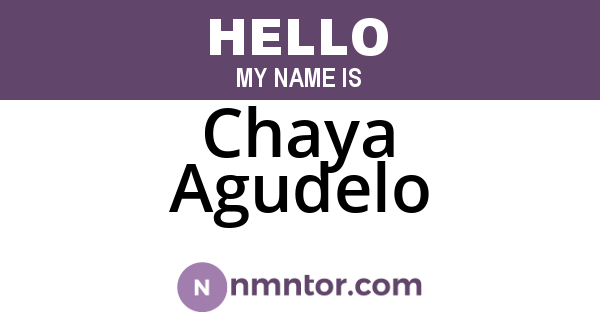 Chaya Agudelo