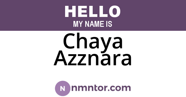 Chaya Azznara
