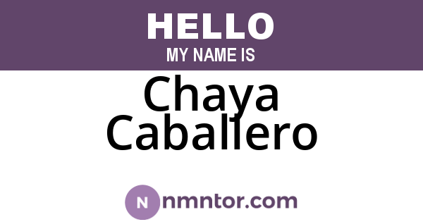 Chaya Caballero