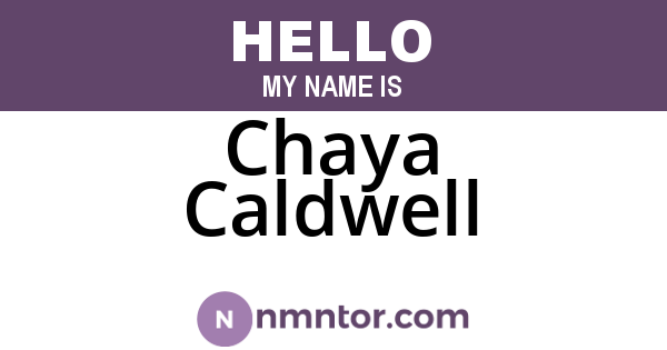 Chaya Caldwell