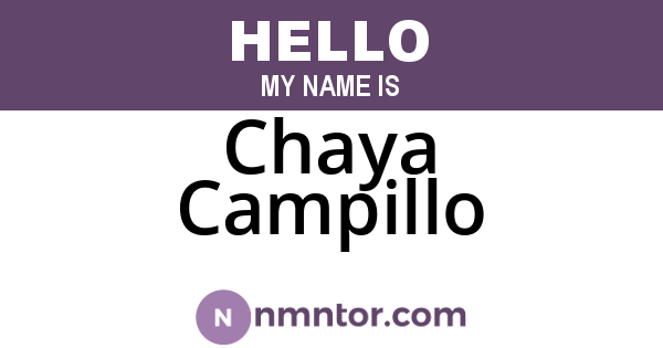 Chaya Campillo