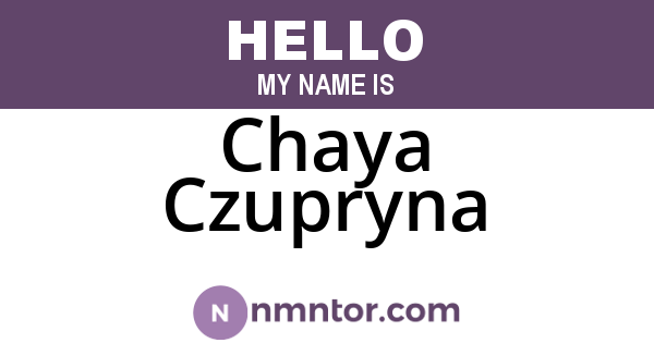 Chaya Czupryna