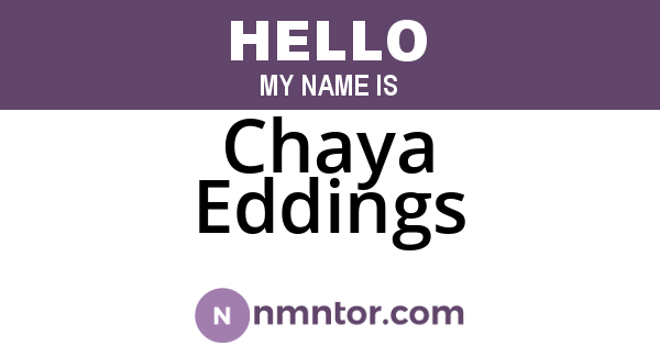 Chaya Eddings