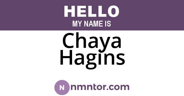 Chaya Hagins