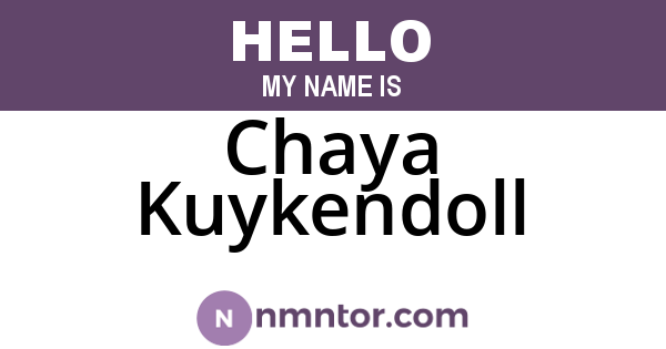 Chaya Kuykendoll