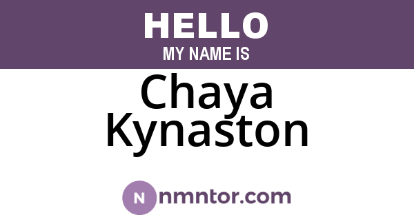 Chaya Kynaston