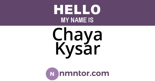 Chaya Kysar