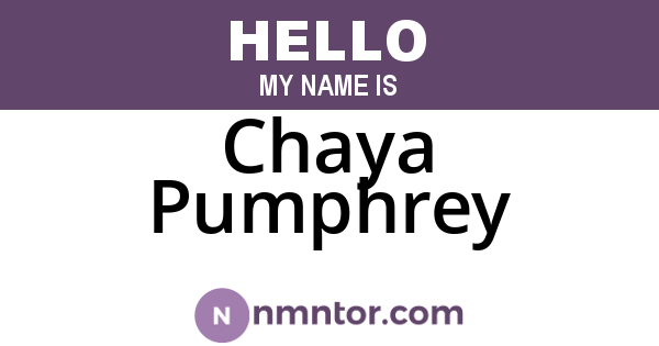 Chaya Pumphrey