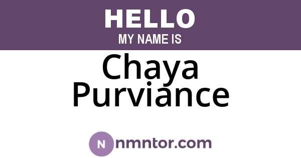 Chaya Purviance