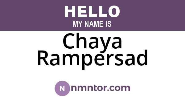 Chaya Rampersad