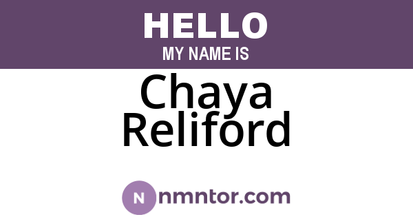 Chaya Reliford