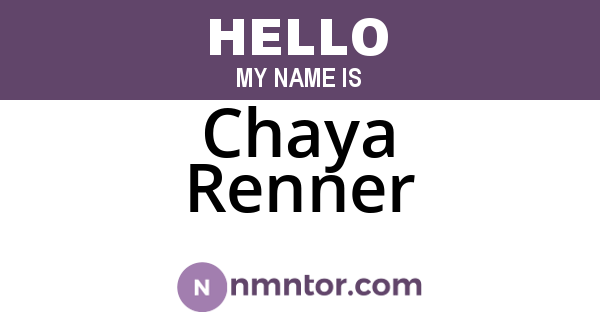 Chaya Renner