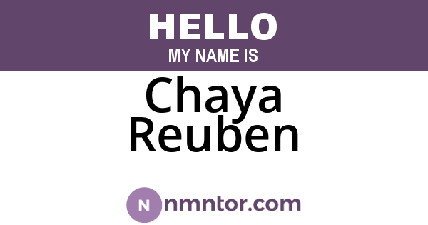 Chaya Reuben