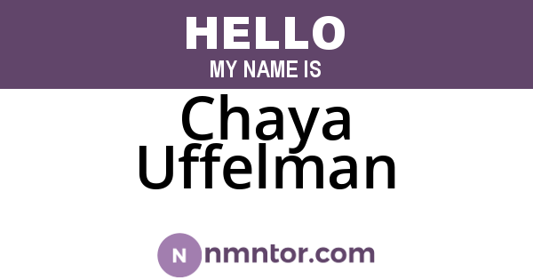 Chaya Uffelman