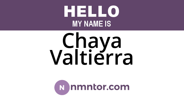 Chaya Valtierra