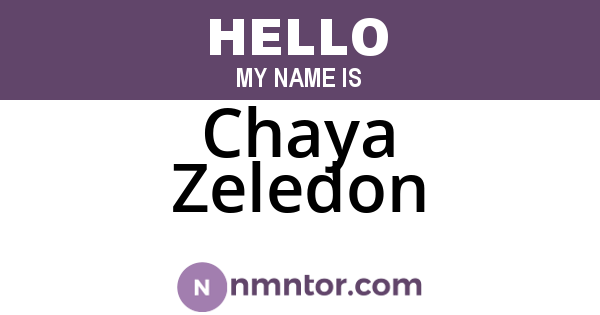 Chaya Zeledon