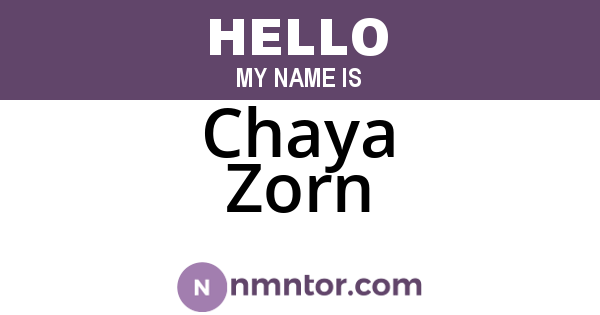 Chaya Zorn