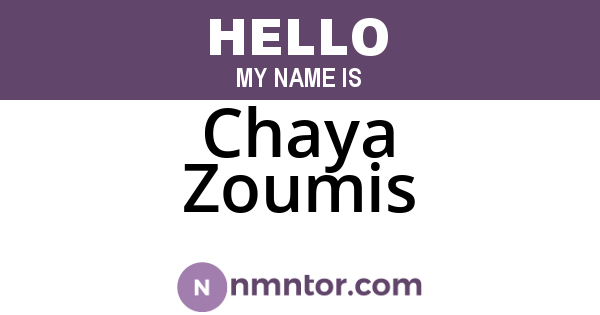Chaya Zoumis