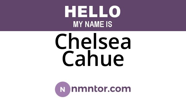 Chelsea Cahue
