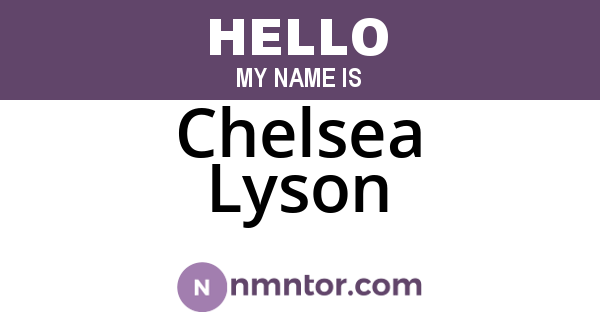 Chelsea Lyson
