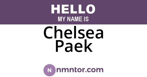 Chelsea Paek
