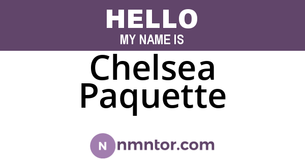 Chelsea Paquette